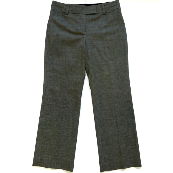 Ann Taylor Wool Tweed Gray Tan Trouser Dress Pants - Picture 1 of 8